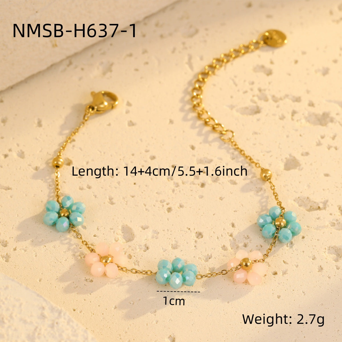 Wholesale Colorful Flower Beaded Bracelet